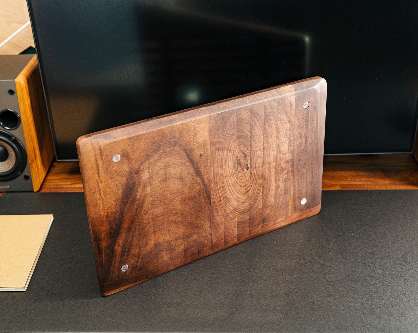 The Pro Magic Walnut Keyboard and Trackpad Tray