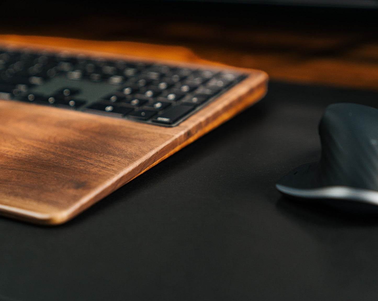 The Pro Magic Walnut Keyboard and Trackpad Tray