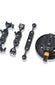 The Pro Combo components separated: two arms, extension arm and suction cup base