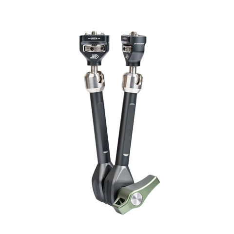 12 inch articulating arm shown in both NATO clamp and 1/4-20 screw versions