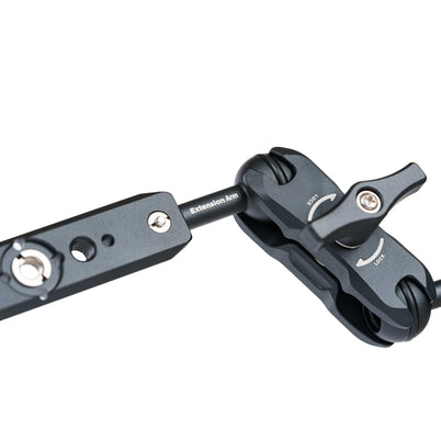 13 inch dual arm system supporting camera and monitor on car mount