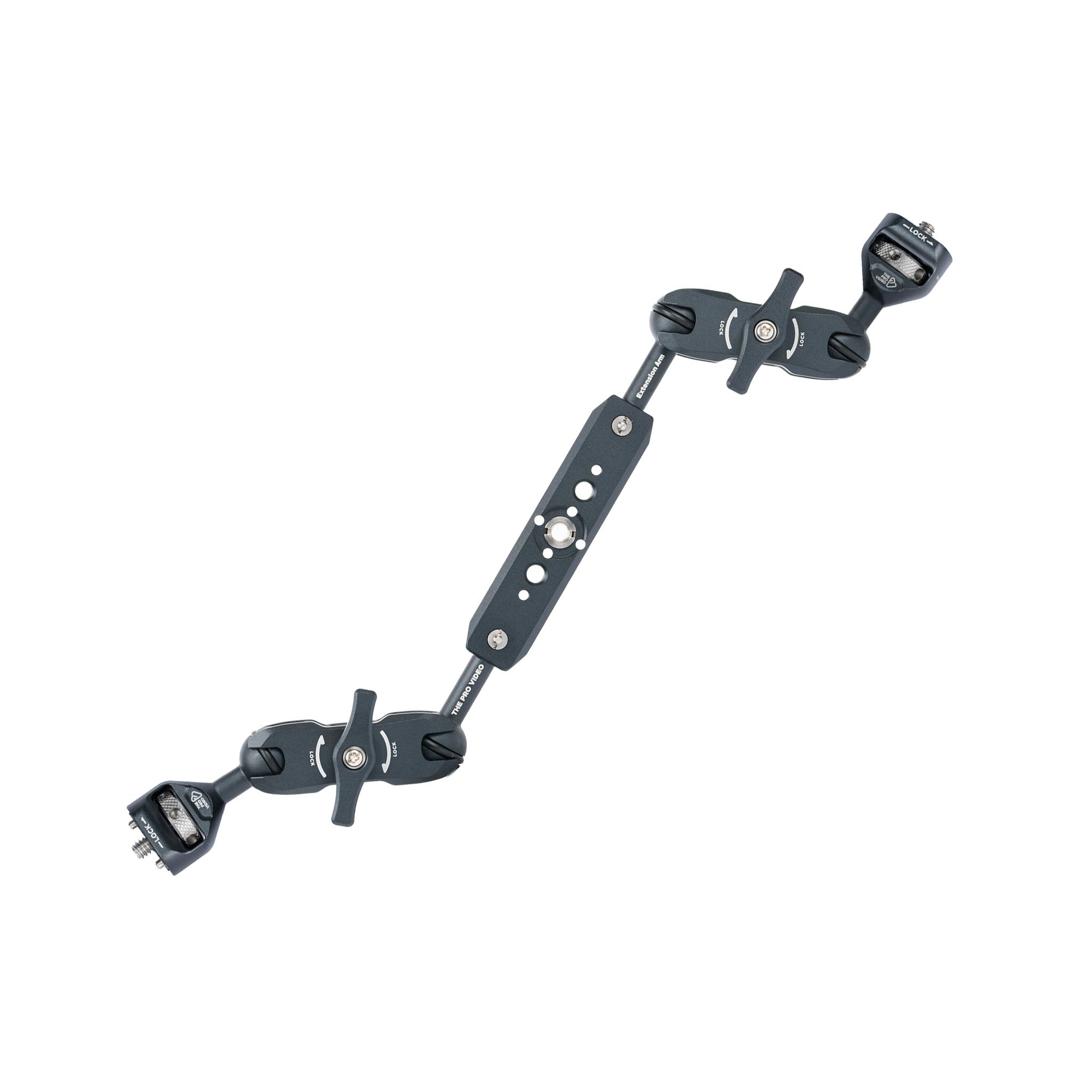 13 inch dual articulating arm system shown with interchangeable ball ends