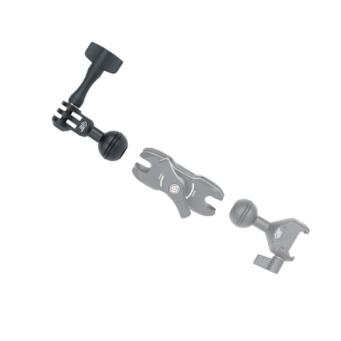20mm ball action camera adapter with standard 3-prong GoPro mount
