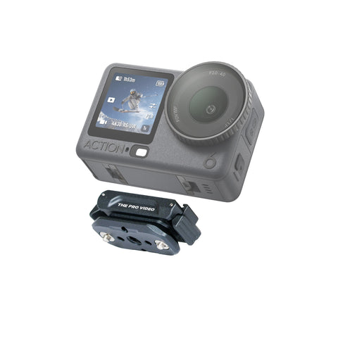 DJI Osmo Action 6 Pro with magnetic quick-release mount attached