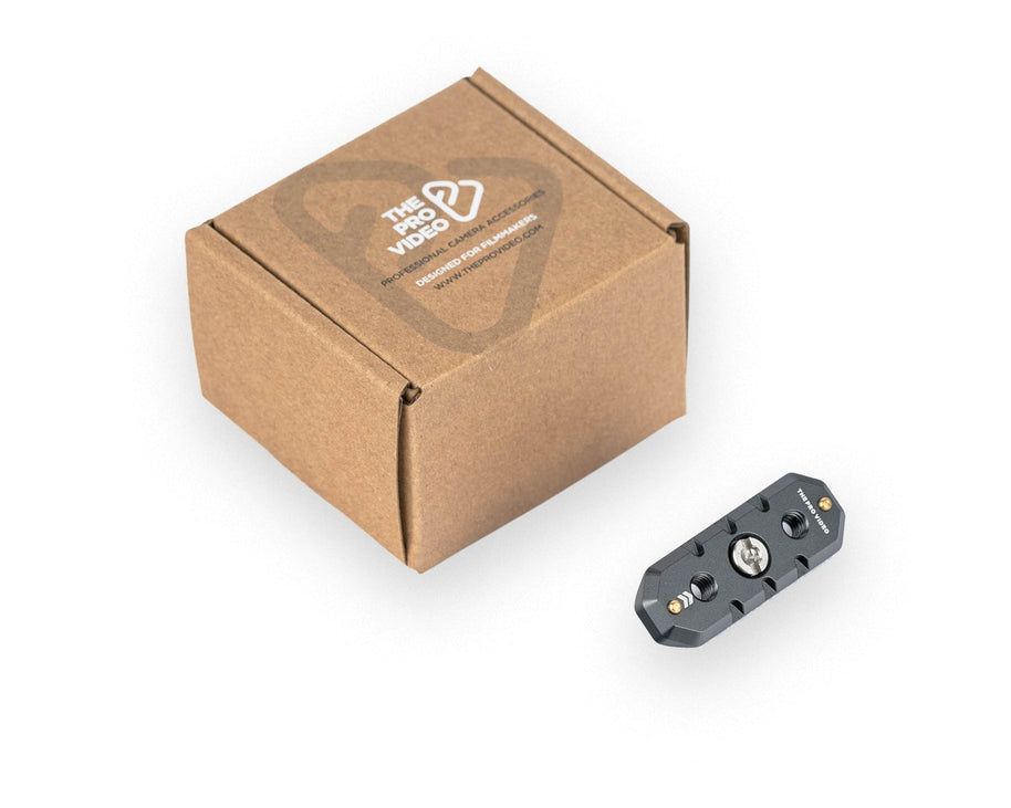 NATO rail monitor mount beside The Pro Video packaging box