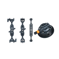 The Pro Combo kit: two articulating arms, extension arm and suction cup mount