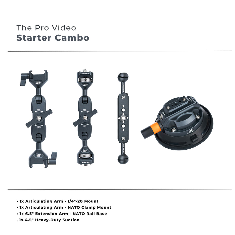 The Pro Video Action Camera Car Mount Bundle