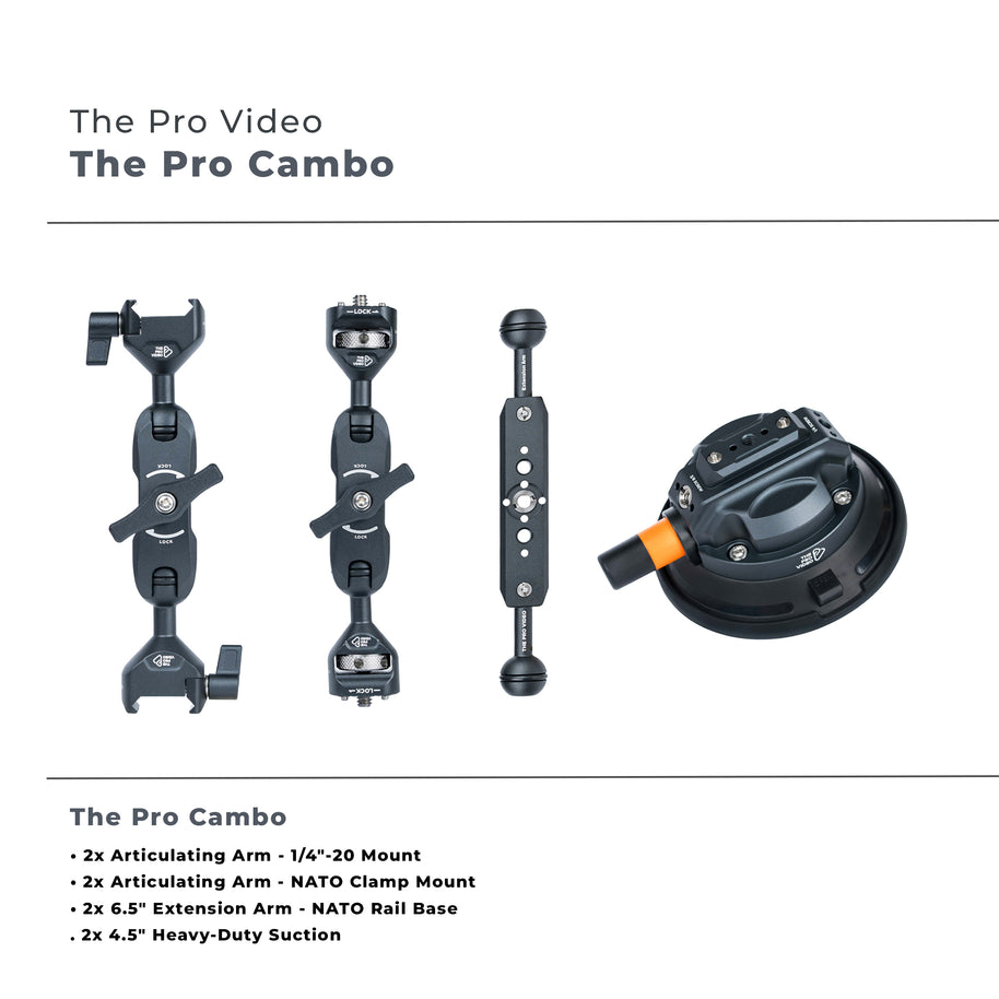 The Pro Video Action Camera Car Mount Bundle