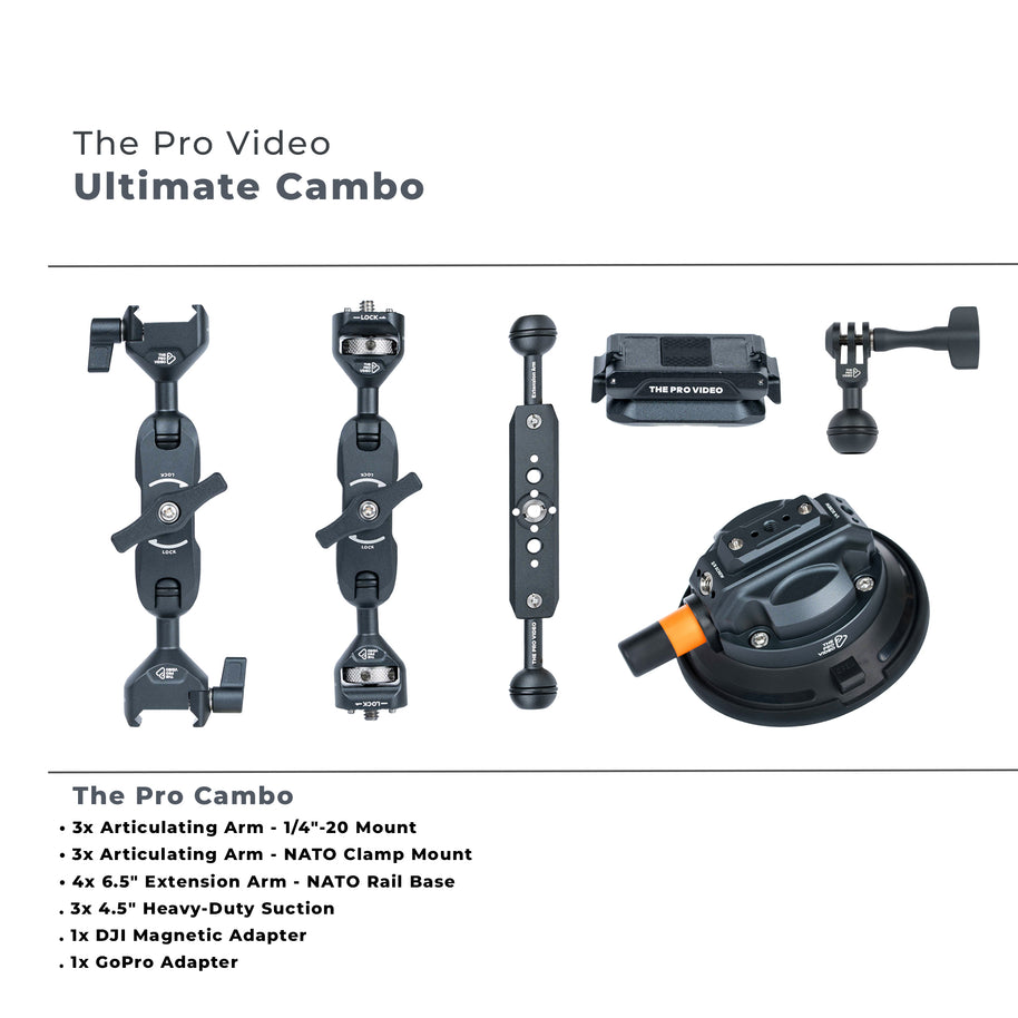 The Pro Video Action Camera Car Mount Bundle