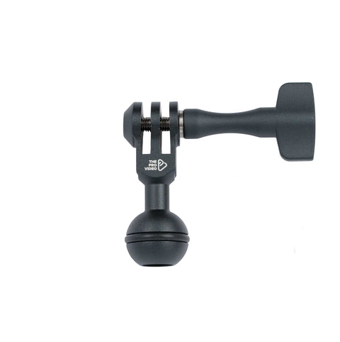 Action camera mount adapter with 20mm ball for GoPro, DJI, and Insta360